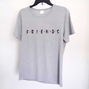 FRIENDS Shirt VTG Television Show Colorful Gray